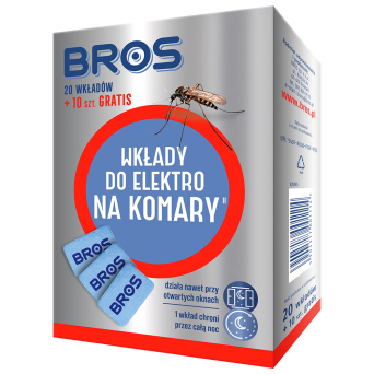 BROS WKŁADY DO ELEKTRO NA KOMARY 30SZT