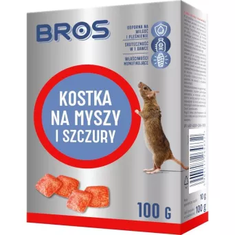 BROS KOSTKA NA MYSZY I SZCZURY 100G