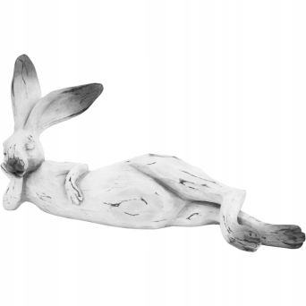 Elegancka Figurka Leżącego Zająca Wielkanocnego w Stylu Vintage – Stylowa Figurka Dekoracyjna - 112158