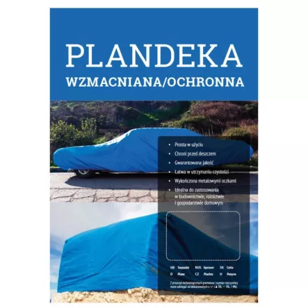 PLANDEKA NIEBIESKA 2X3M