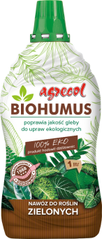 NAWÓZ BIOHUMUS NAWÓZ DO ROŚLIN ZIELONYCH 1L - AGRECOL 
