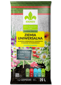 ZIEMIA UNIWERSALNA - PODŁOŻE DO ROŚLIN - TERRA PRETA 20L - KRONEN