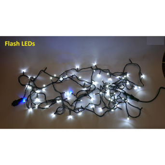 Lampki Choinkowe Zewnętrzne 1000LED ZIMNY BIAŁY + GNIAZDO FLASH FL10-3 - VITALUX 