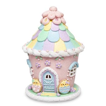 Nietuzinkowy Bajkowy Pastelowy Domek Wielkanocny LED - Figurka Ozdobna - 174969