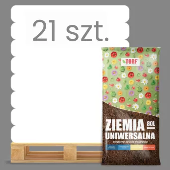 ZIEMIA DO KWIATÓW I WARZYW 80L PÓŁPALETA 21 SZT.