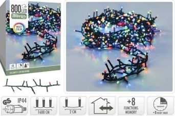 Lampki choinkowe 'Wąż Świetlny' multikolor 800 LED - AX8560230 Koopman