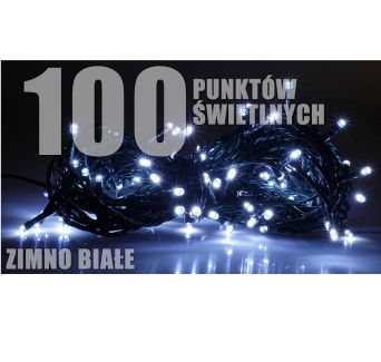 Lampki Zewnętrzne 100 ZIMNY BIAŁY - RUM-LUX 
