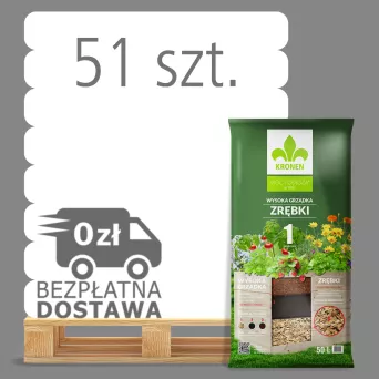 KRONEN® WYSOKA GRZĄDKA ZRĘBKI WARSTWA 1 50L PALETA 51 WORKÓW