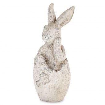 Elegancka Figurka Zająca Dekoracyjnego w Stylu Rustykalnym - Figurka Dekoracyjna - 177861
