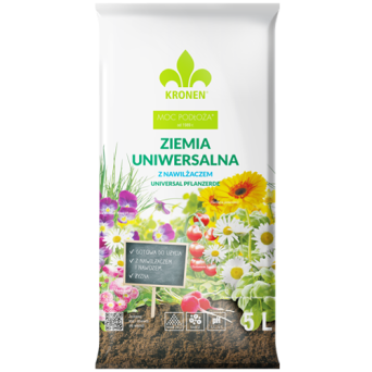 ZIEMIA UNIWERSALNA - PODŁOŻE DO ROŚLIN Z NAWILŻACZEM 5L - KRONEN
