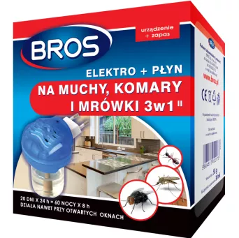 BROS ELEKTROFUM.+PŁYN NA MUCHY 60 NOCY 3W1