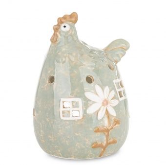 Elegancka Ceramiczna Ozdoba z Namalowaną Kurką - Ozdoba  Dekoracyjny - 178081