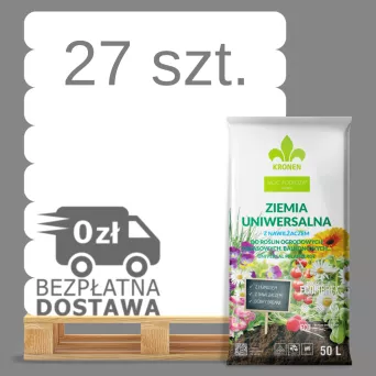 KRONEN® ZIEMIA UNIWERSALNA Z NAWILŻACZEM 50L  PÓŁPALETA 27 WORKÓW