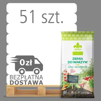 KRONEN® ZIEMIA BIO DO WARZYW I ZIÓŁ 50L PALETA 51 WORKÓW