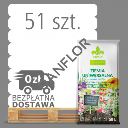 KRONEN® ZIEMIA UNIWERSALNA Z NAWILŻACZEM 50L  PALETA 51 WORKÓW