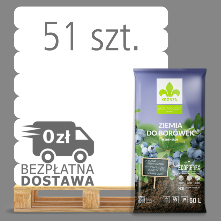 ZIEMIA PODŁOŻE DO BORÓWEK 50L PALETA 51 WORKÓW - KRONEN