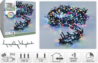 Lampki choinkowe 'Micro Cluster' 1200 LED multikolor - AX8560250 Koopman
