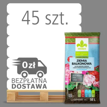 KRONEN® TERRA PRETA ZIEMIA BALKONOWA BEZ TORFU 50L PALETA 45 WORKÓW