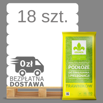 ZIEMIA PODŁOŻE DO ZAKŁADANIA I PIELĘGNACJI TRAWNIKÓW 80L PÓŁPALETA 18 WORKÓW - KRONEN
