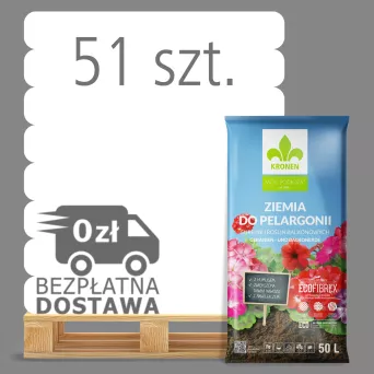 KRONEN® ZIEMIA DO PELARGONII, SURFINII I ROŚLIN BALKONOWYCH 50L PALETA 51 WORKÓW