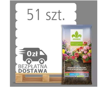 KRONEN® ZIEMIA DO PELARGONII, SURFINII I ROŚLIN BALKONOWYCH 50L PALETA 51 WORKÓW